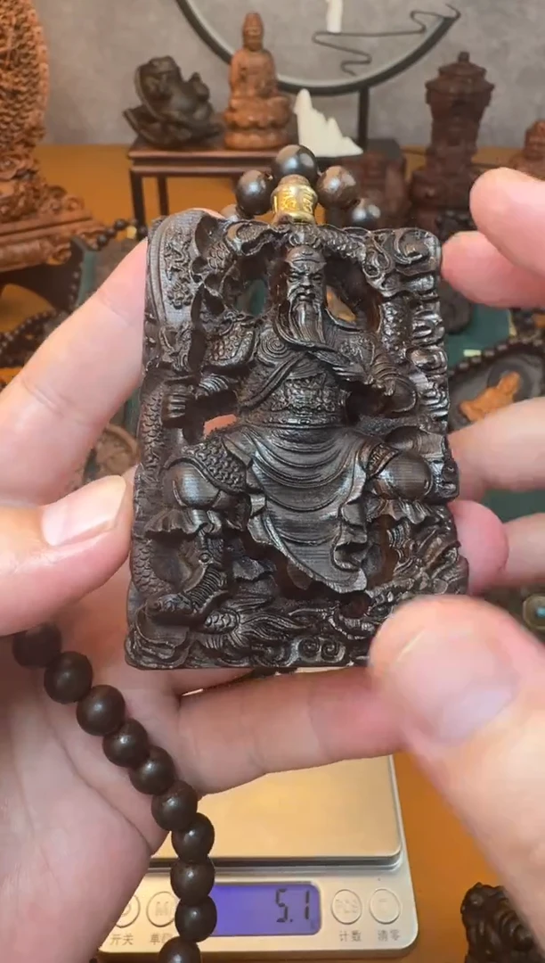 贡木吊坠《巴布亚贡木》新品御龙立刀关公+108颗