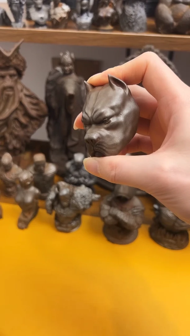 金属实心铁艺--狗头