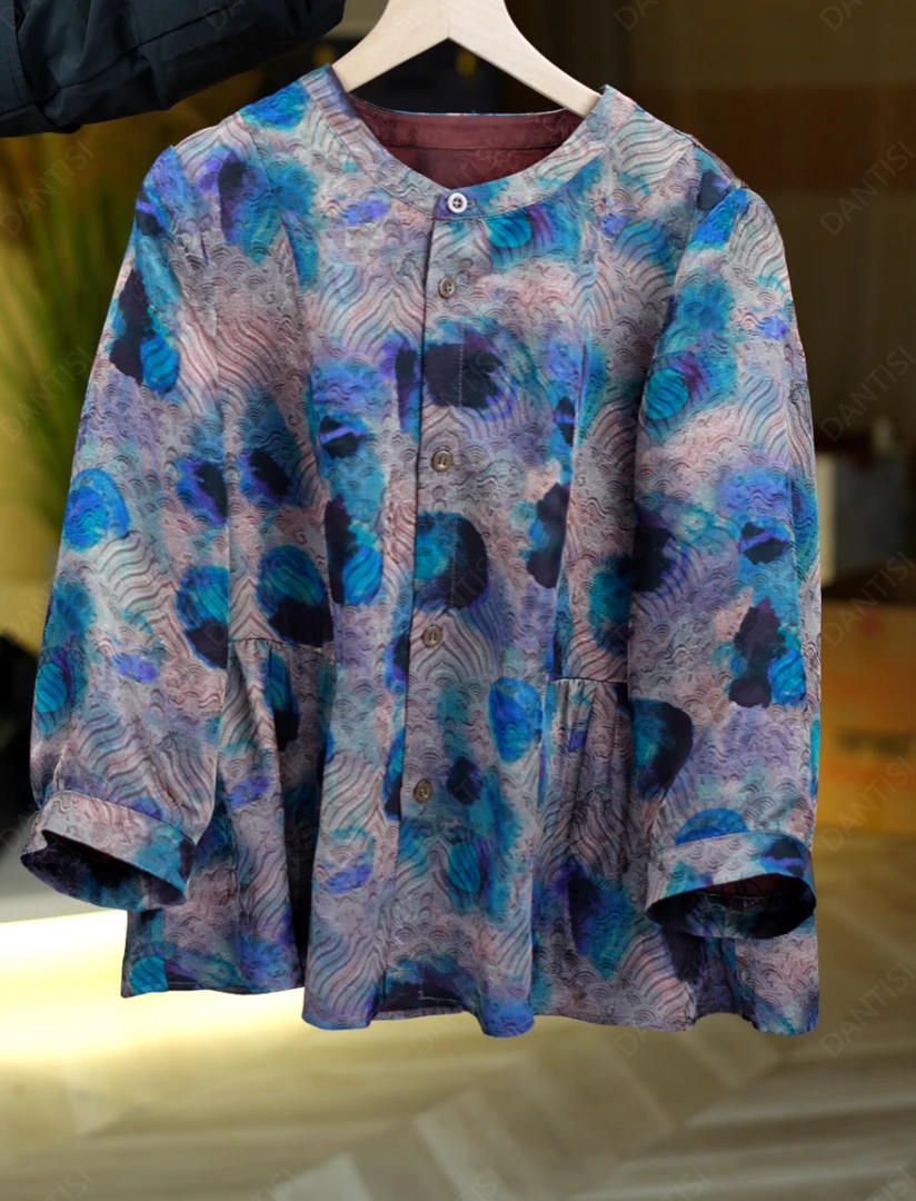 梦江南<<非遗美学>>2065秋季木耳领国风大气上衣