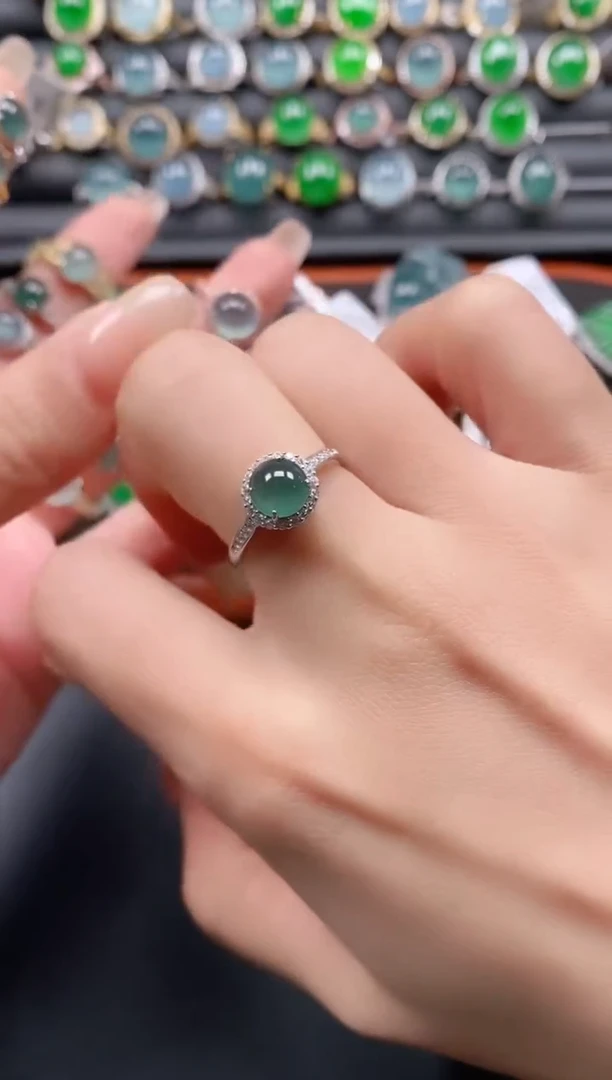 银S925镶嵌戒指翡翠1111