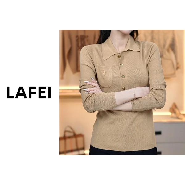 秋冬新款时尚百搭显瘦polo领毛衣打底