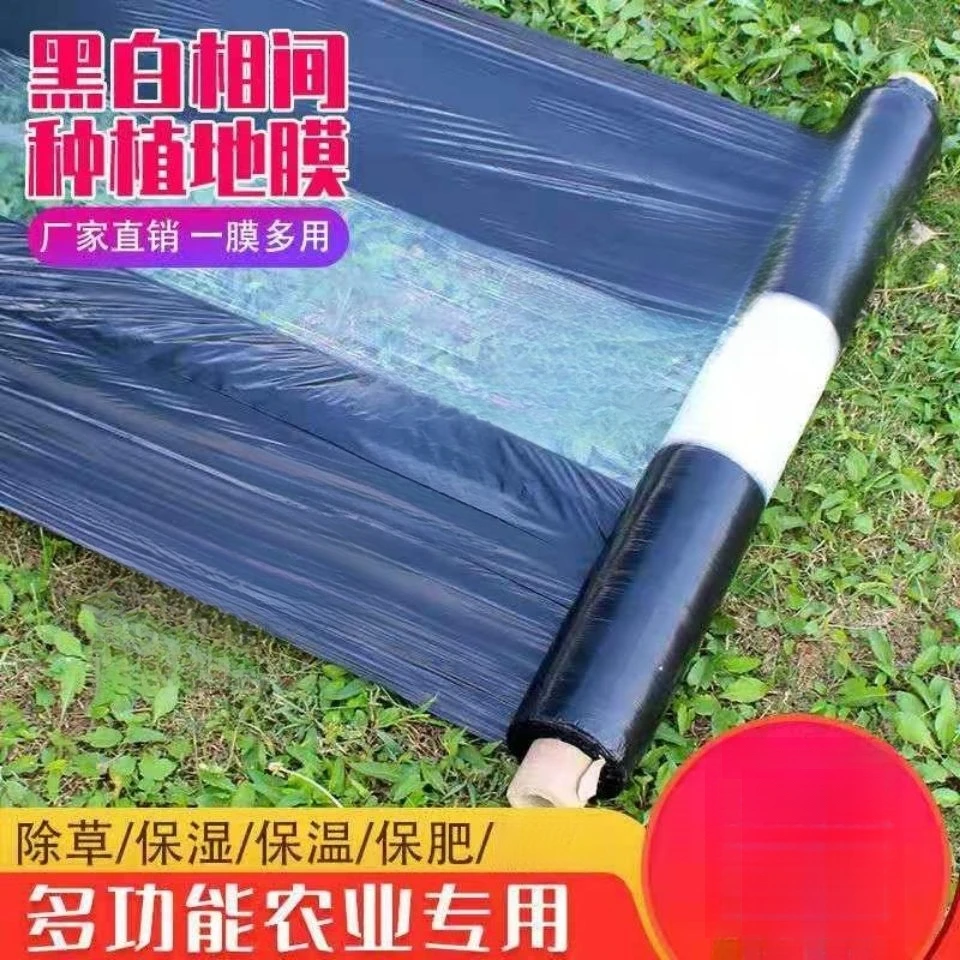 农用黑白相间地膜双白单白地膜银黑地膜草莓果树保温透明防草薄膜