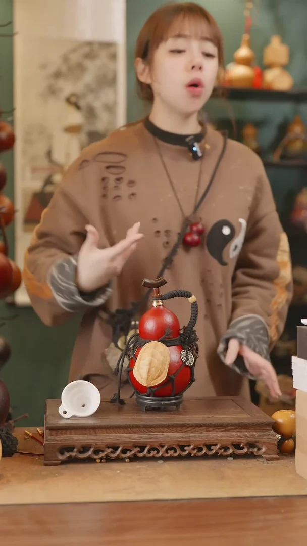 【闪购商品】143号精品天然大漆工艺防渗内胆酒葫芦~