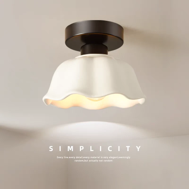 网红过道奶油风LED走廊新款过道灯护眼入户门玄关灯衣帽间阳台灯