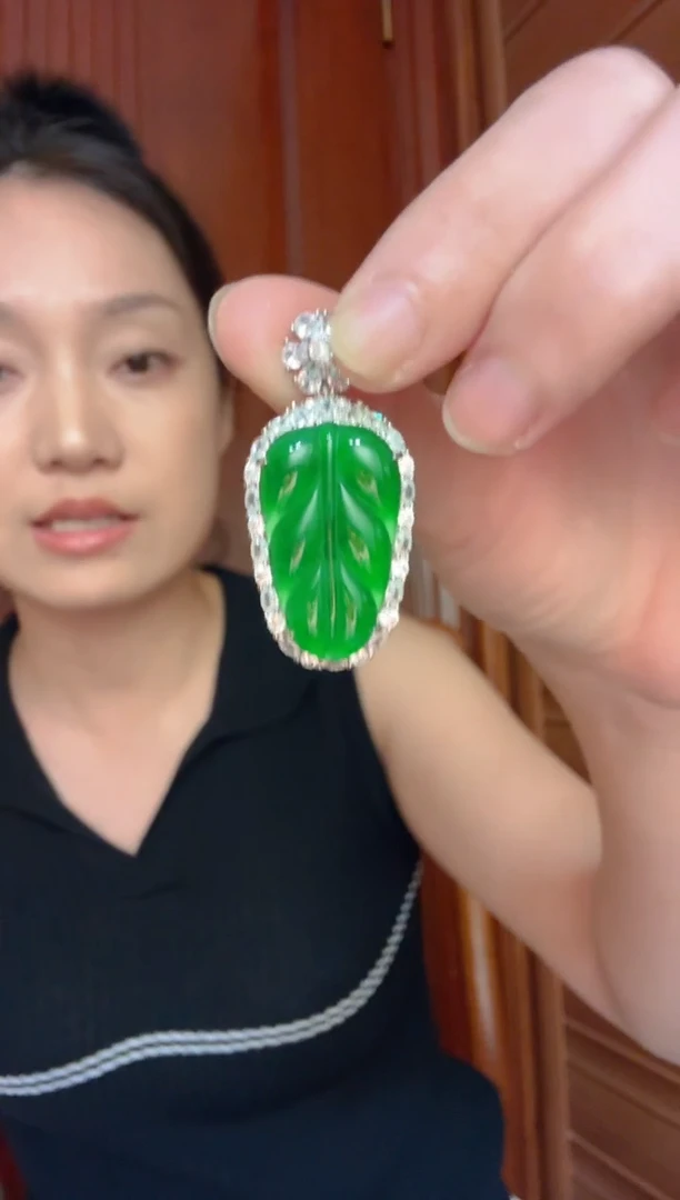 翡翠银S925镶嵌吊坠(不含链)吊坠不含链