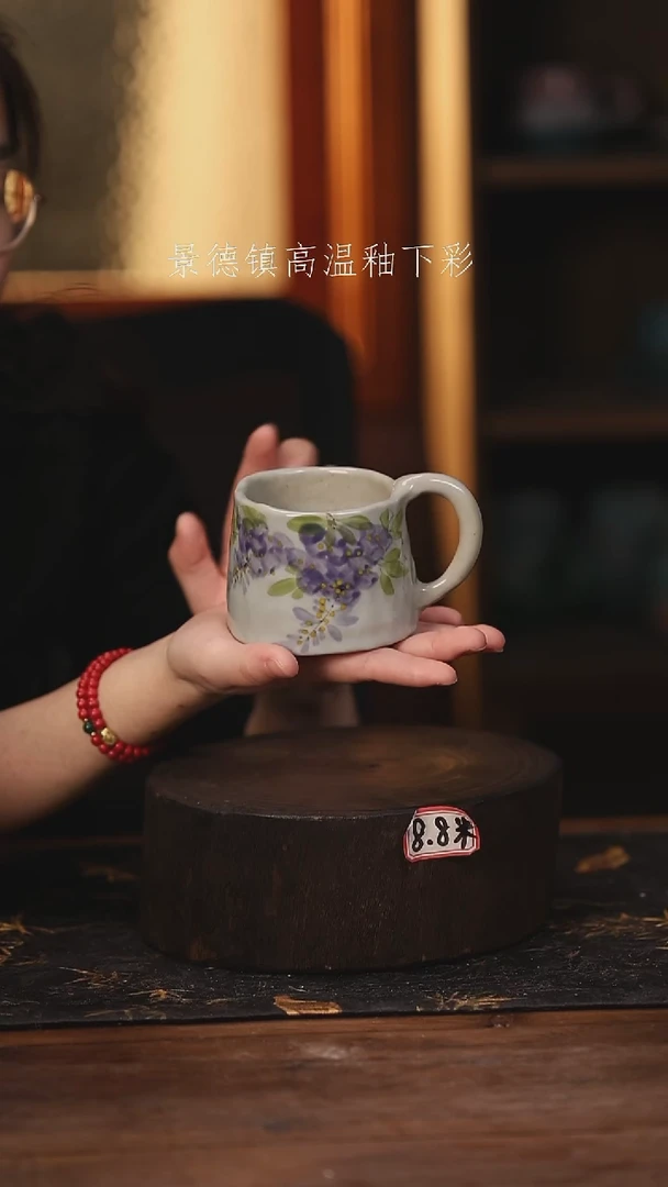 陶瓷景德镇高温釉下手绘陶瓷@L080@