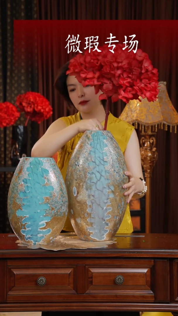 手工艺品琉璃锦瑟一套--微瑕
