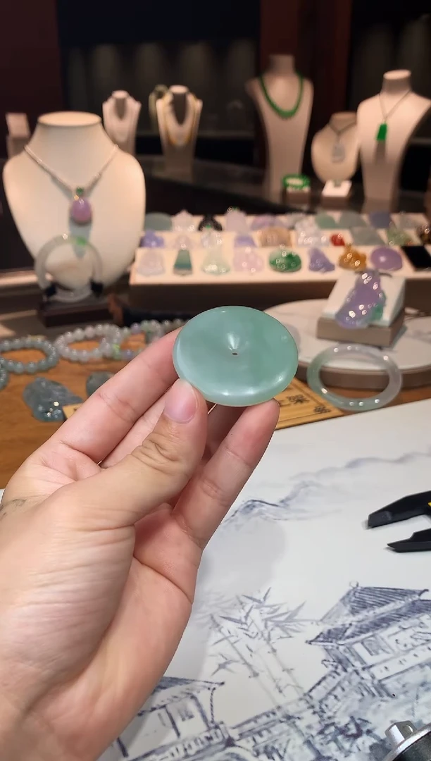 定制翡翠未镶嵌爱***冰毛货不退不换