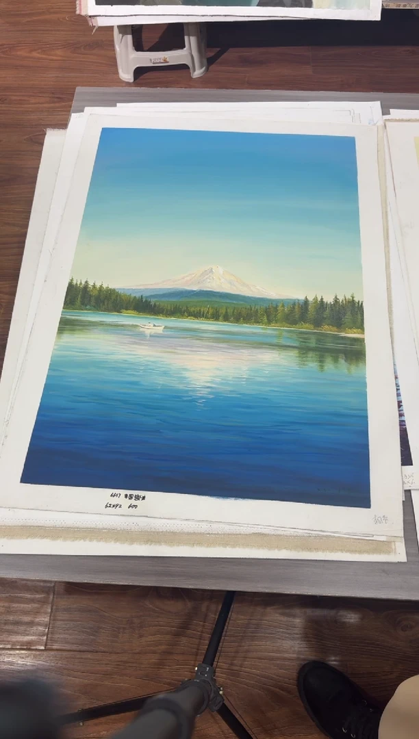油画【24号】约90*60米丨朝鲜原创纯手绘孤品油画丨顺丰包邮