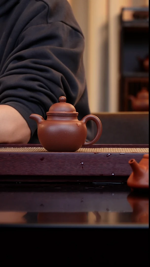 茶壶紫砂底槽清掇球220cc