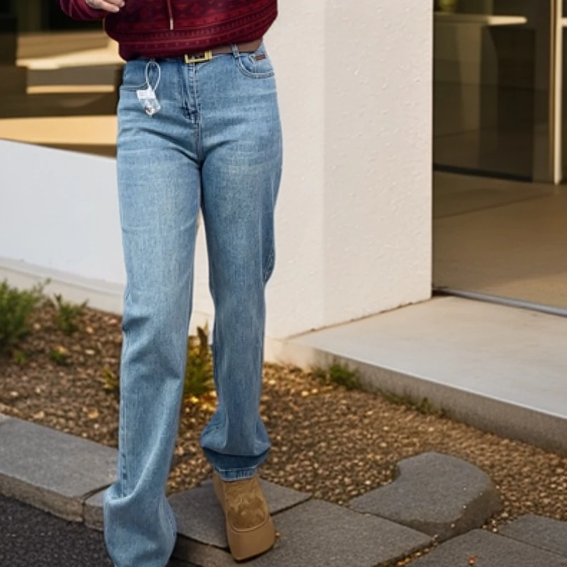 新款大版牛仔裤直筒-223-1