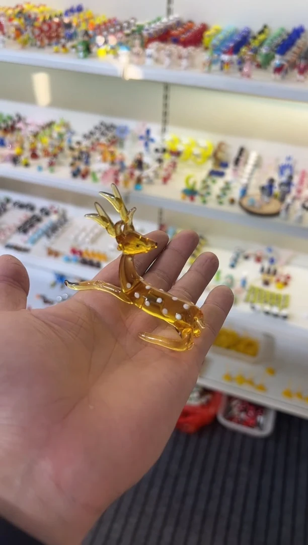 手工艺品琉璃卧鹿