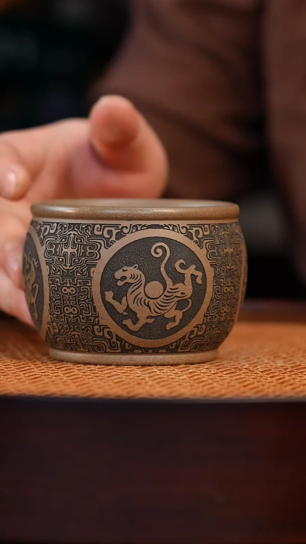 茶杯紫砂宜兴全手工紫砂杯/