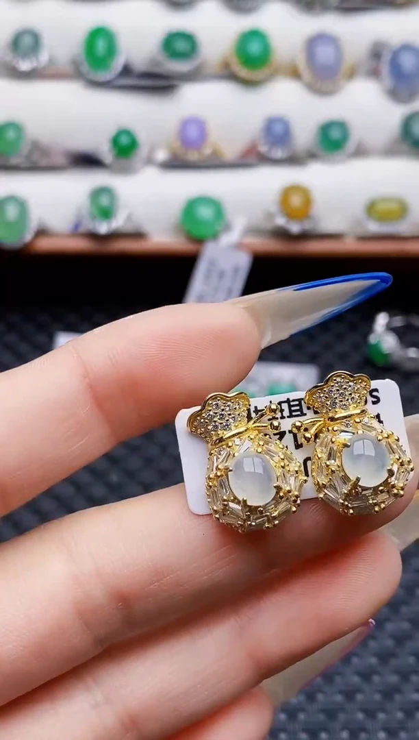 银S925镶嵌戒指翡翠6678