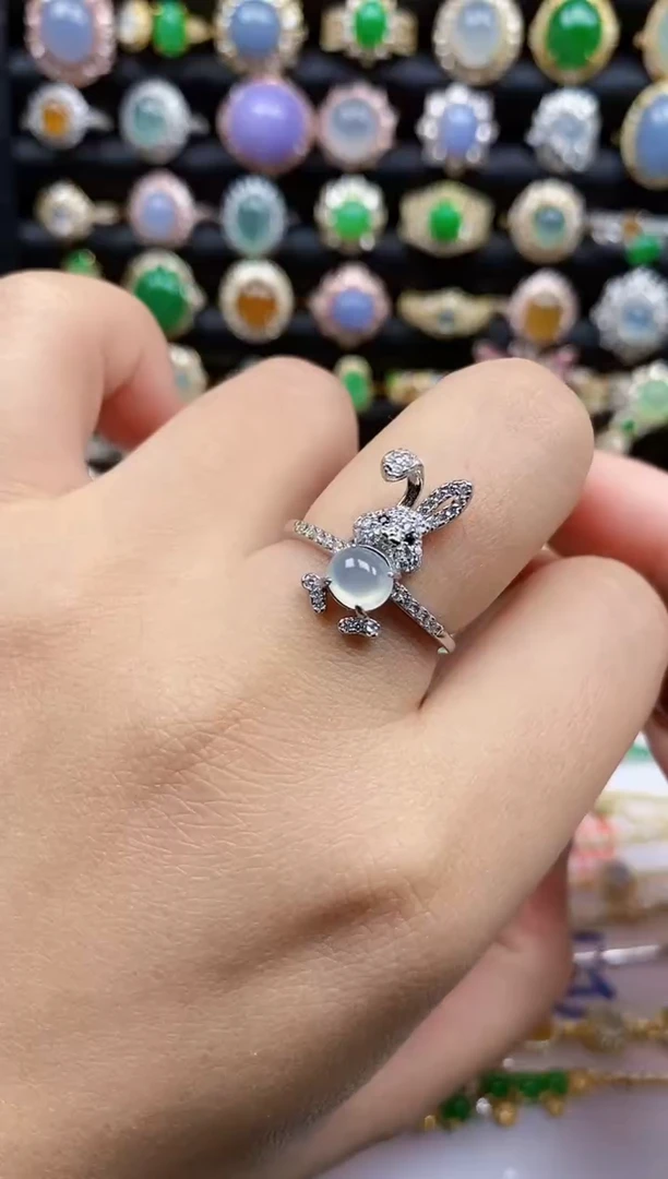 银S925镶嵌戒指翡翠2231