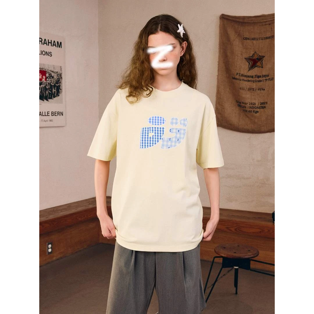 夏季新款时尚潮流百搭情侣装短袖t恤女休闲宽松显瘦慵懒风上衣服