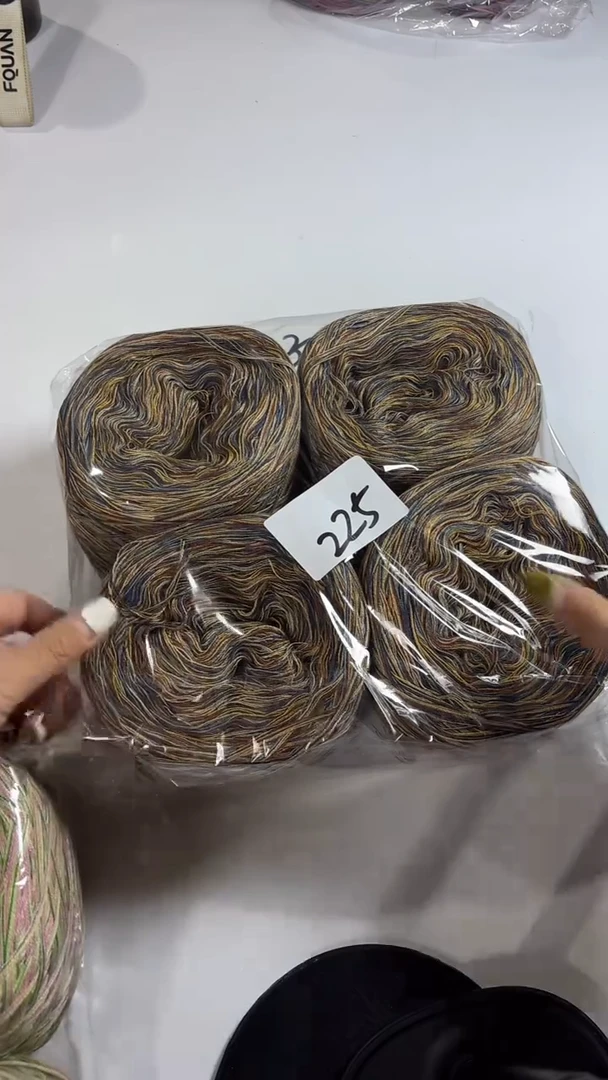 羊毛丝光羊毛线花式线手编线2斤--225