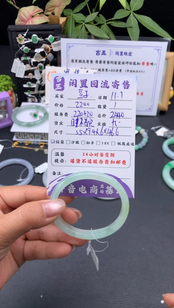 未镶嵌手镯翡翠豆*分单1