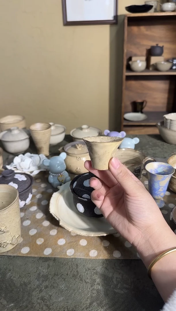 瓷片手作手捏薄胎杯啊啊啊啊啊