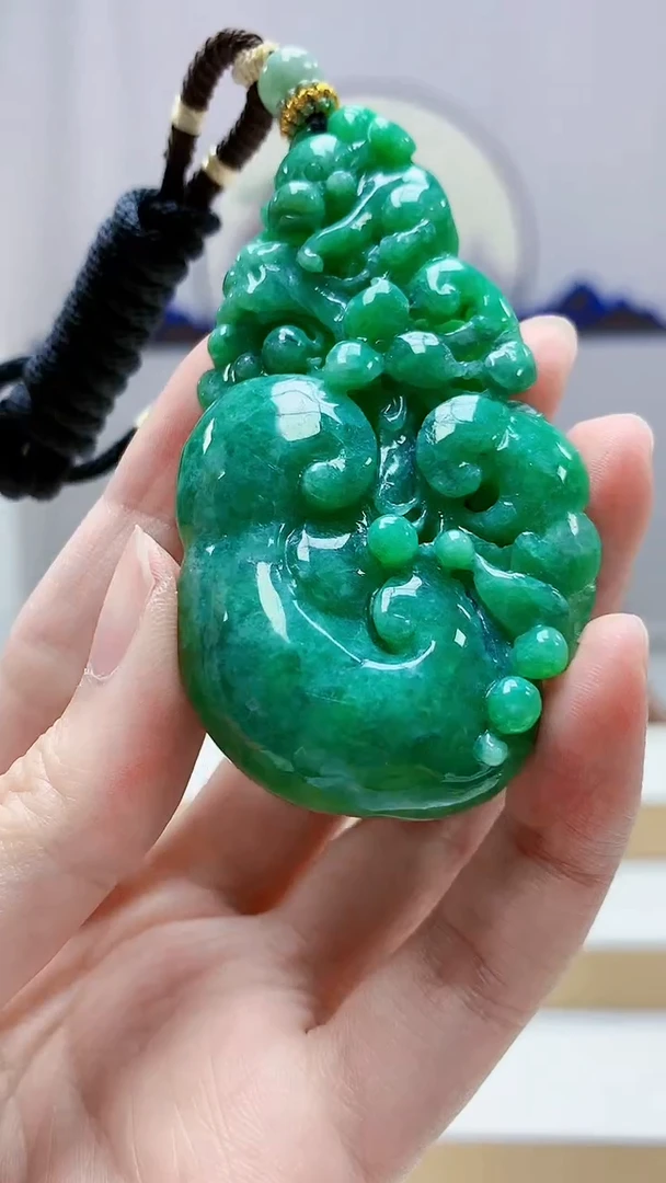 未镶嵌定制翡翠5028zm-毛货挂件如意232