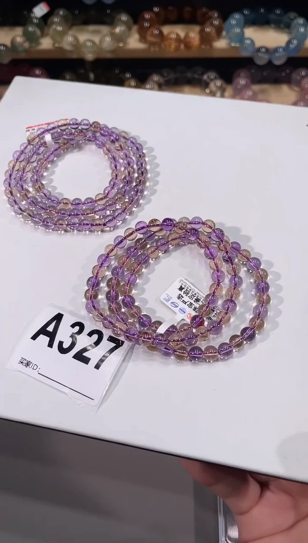 水晶手链未镶嵌A327紫黄晶项链多样性发一