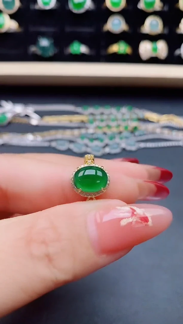 【闪购商品】翡翠戒指银S925镶嵌321321