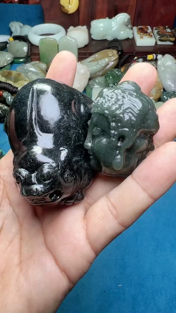 和田玉未镶嵌把件2