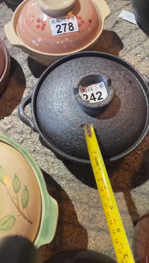 陶土242号砂锅口径22.5高7.50-1升