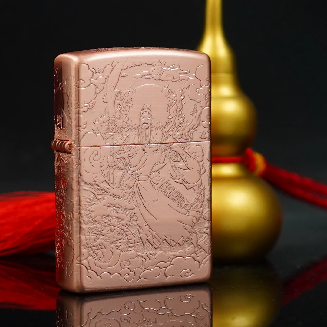 ZIPPO/之宝打火机关公常规镀紫铜五面 DYJ1【小飞火机】