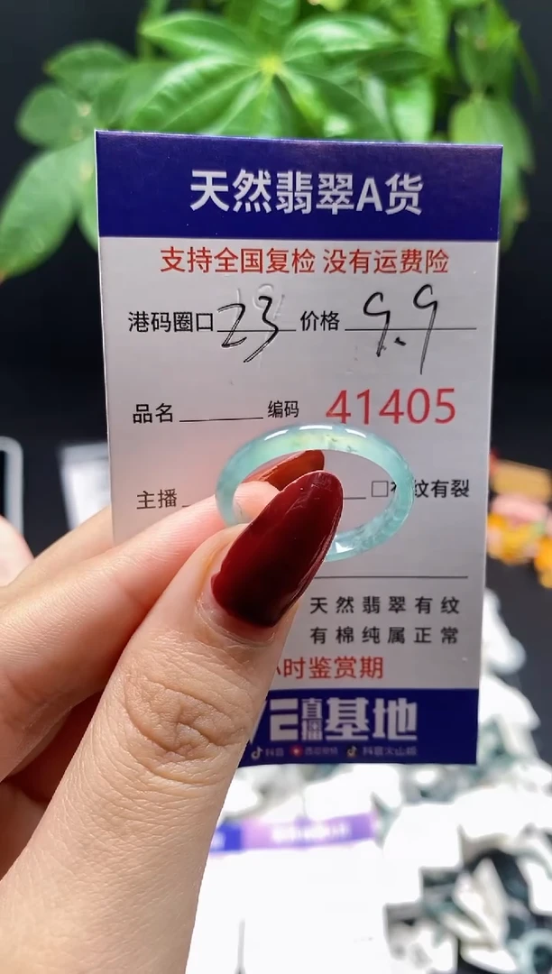 翡翠戒指未镶嵌 天然翡翠戒圈1405