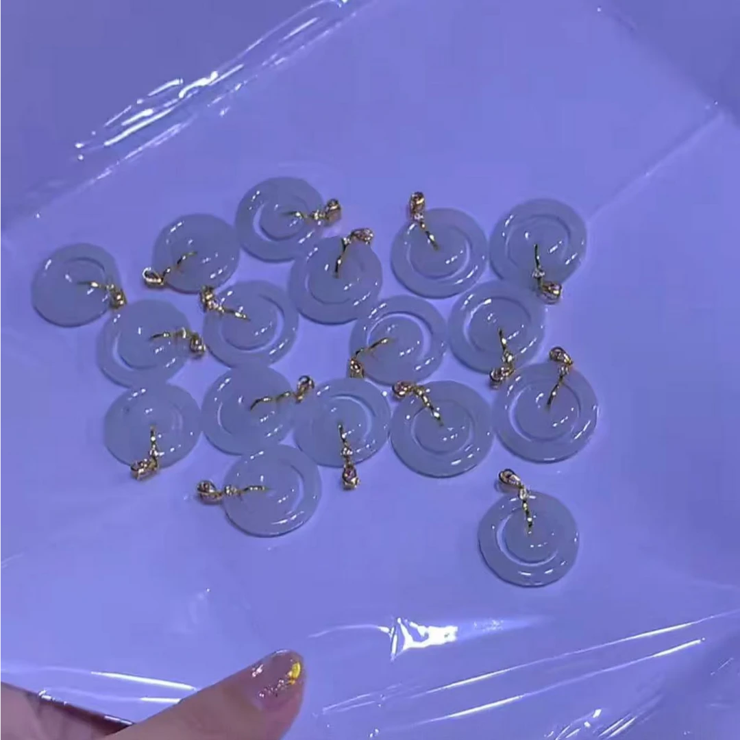 【逍遥】18K天然A货翡翠子母扣吊坠*888/538906/多样性发/1件