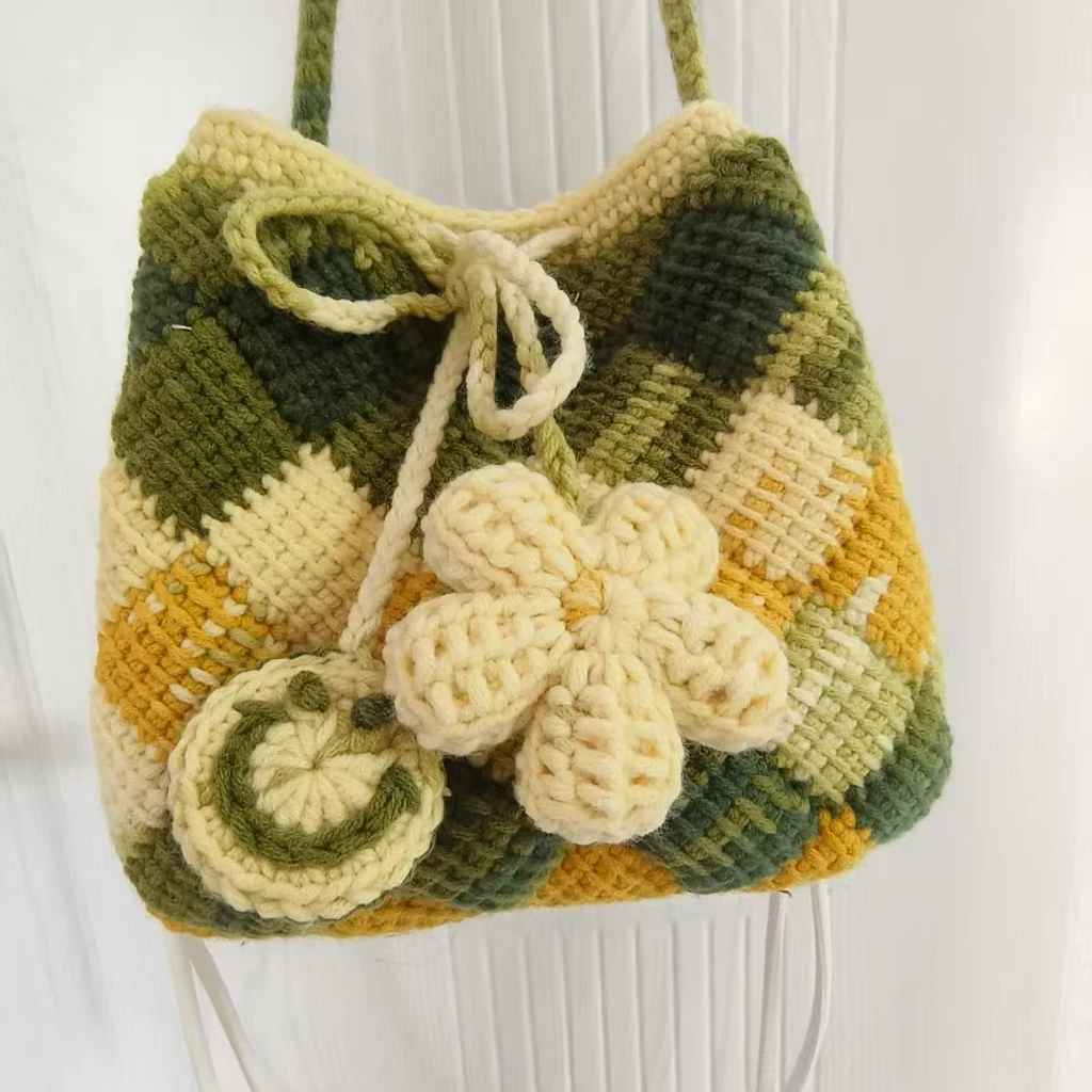 [非诚品] 百搭方糖DIY编织材料包时尚手工钩织包包