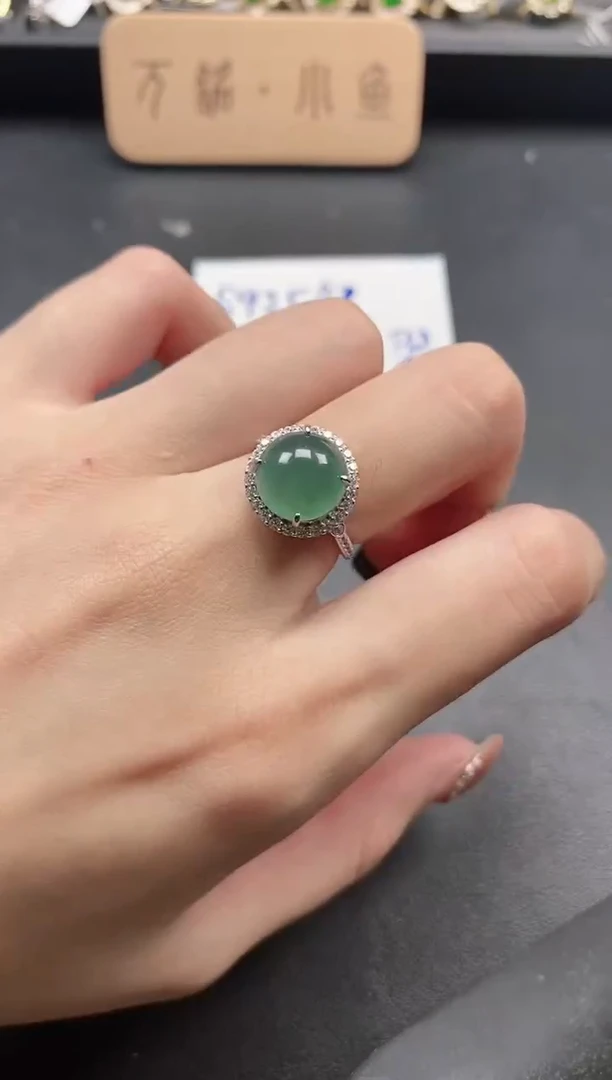 银S925镶嵌戒指翡翠51151