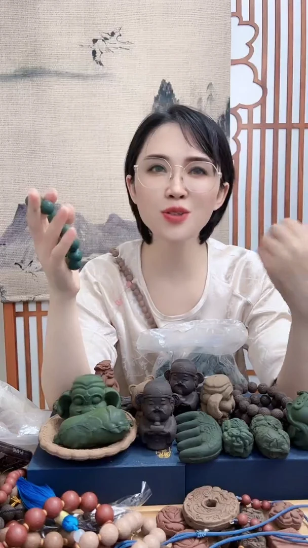 泥塑青龙醒心  手串  古法和香