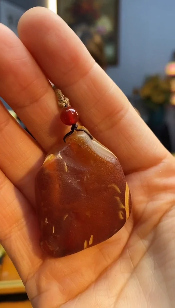 琥珀颈饰未镶嵌挂件