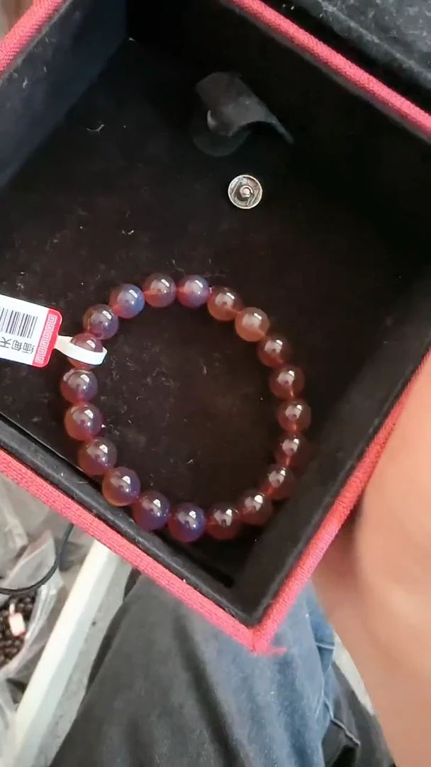 【闪购商品】琥珀手链未镶嵌规格8紫杉醇手串#64