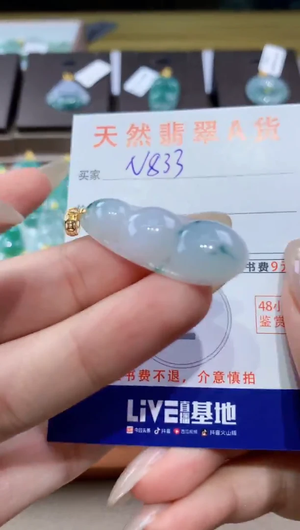 颈饰未镶嵌翡翠天然缅甸翡翠A货挂件