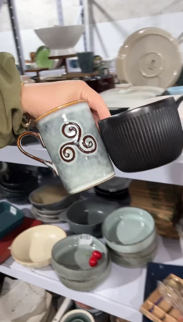 【闪购商品】碗微瑕（2个装）祥云+黑色杯子