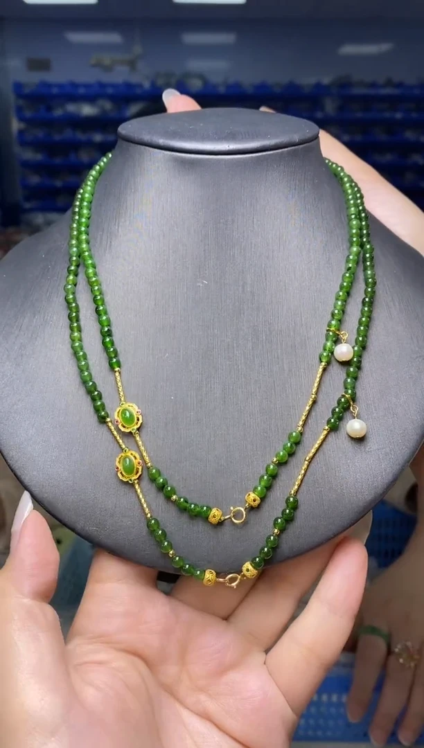 和田玉未镶嵌项链   多样性发货发其一