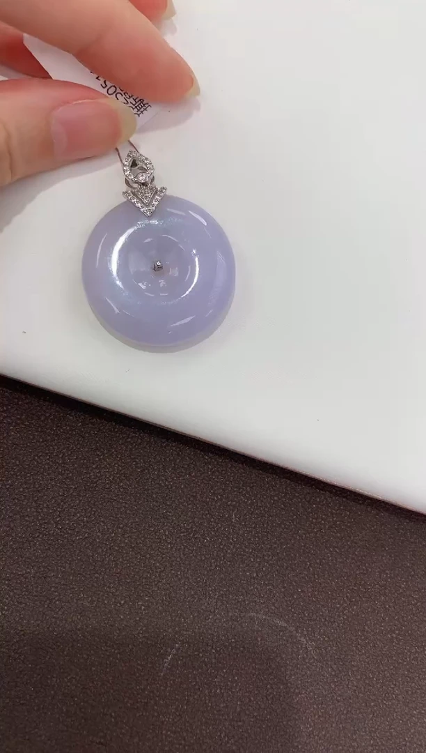 翡翠银S925镶嵌吊坠(赠链)天然缅甸A货翡翠