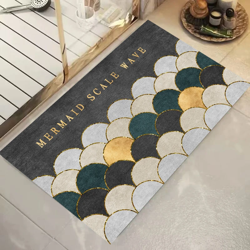 【四色祥云50*80cm】硅藻泥地毯厨房走廊防滑可剪吸水垫