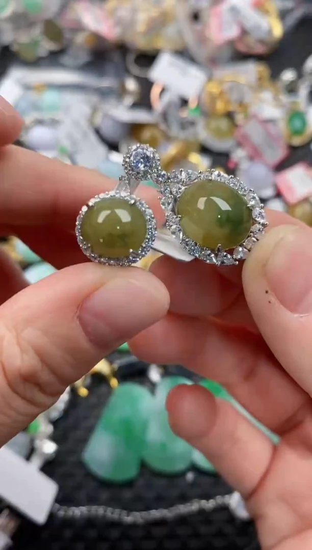 银S925镶嵌戒指翡翠333              5