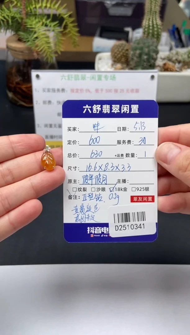 翡翠18K金镶嵌颈饰D2510341