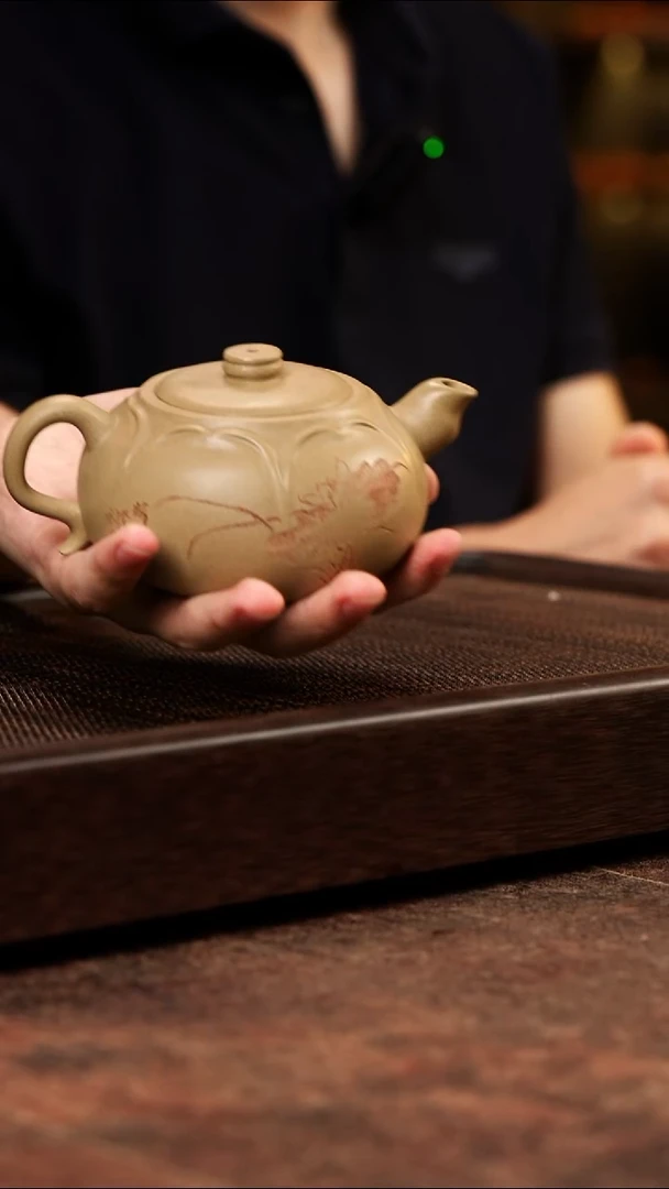 茶壶紫砂墨绿泥荷香
