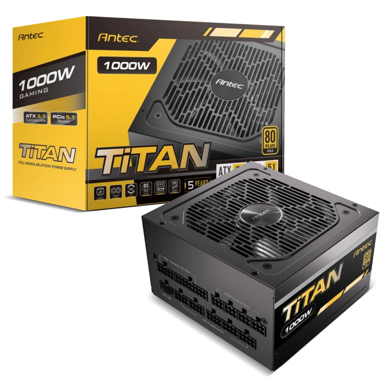 安钛克Antec额定1000w Titan电源金牌全模ATX3.1/原生PCIE5.1