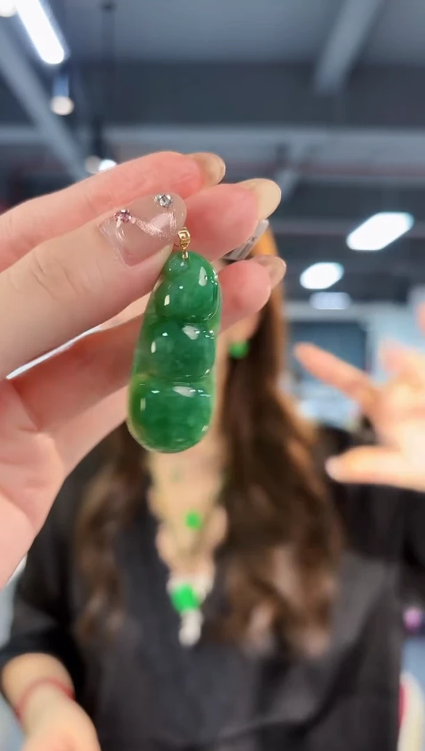 【闪购商品】翡翠颈饰18K金镶嵌缅料A货/支持复检/一件