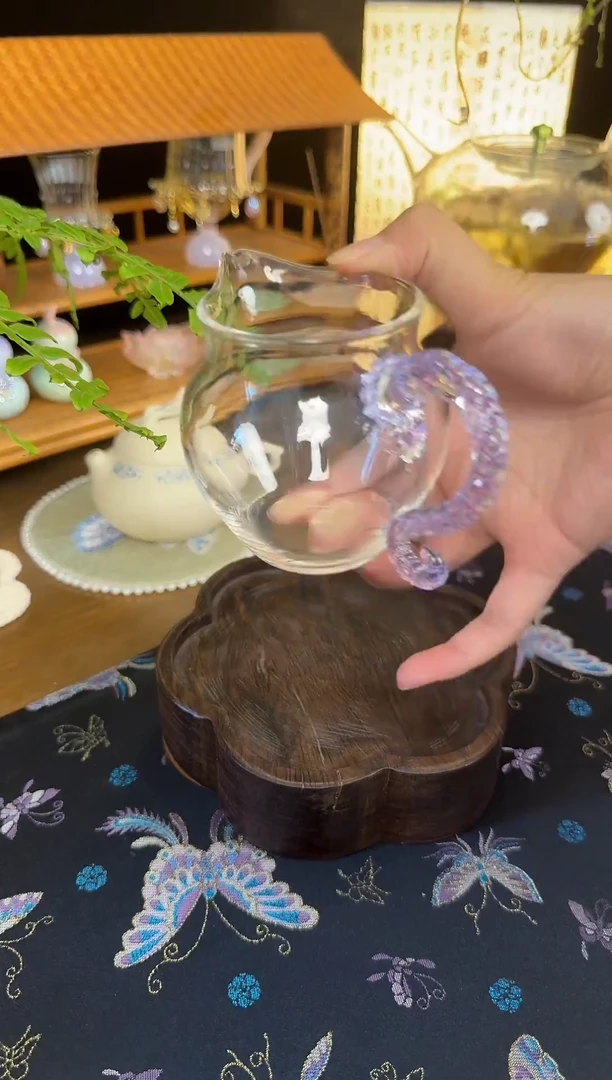 紫色 卷把公杯+手编提溜