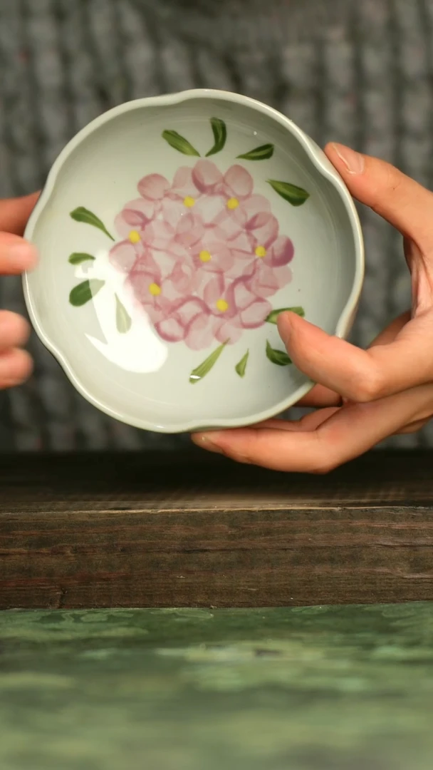 陶瓷青诗集手工手绘瓷器