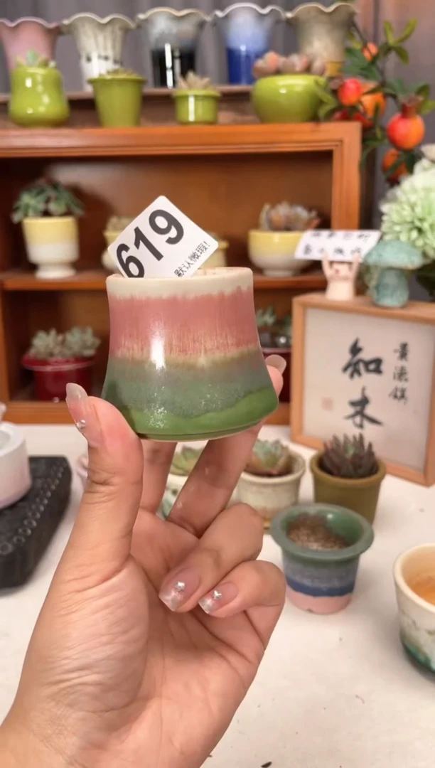 瓷片619知木小芳花盆