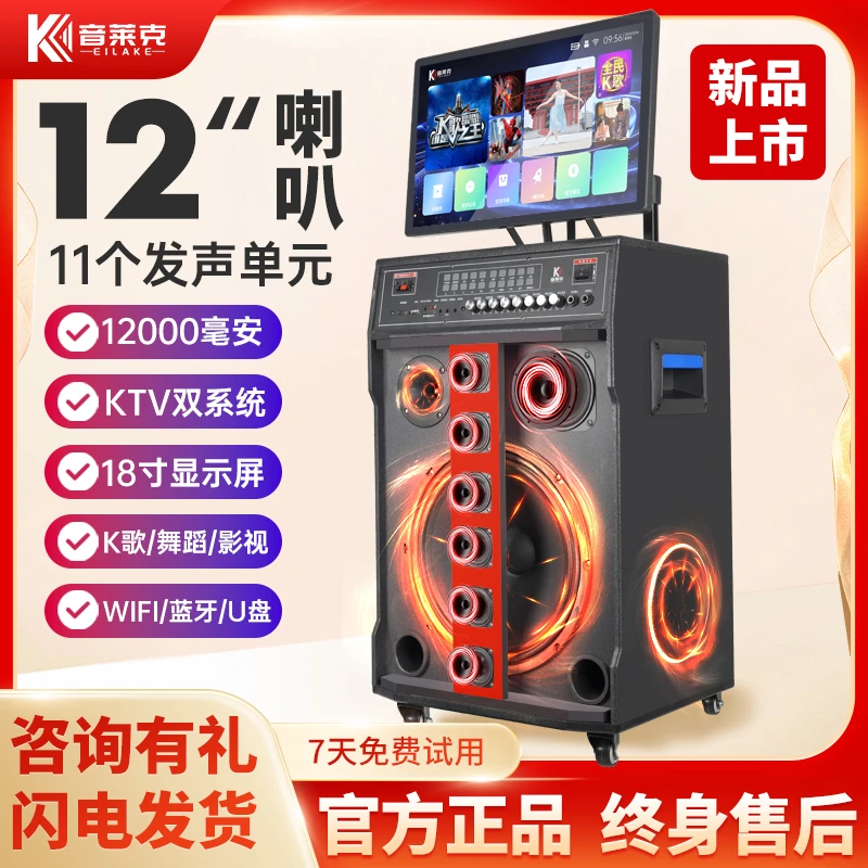 【专属】EILAKE音莱克Y-13户外K歌音响大功率唱歌KTV蓝牙一体机